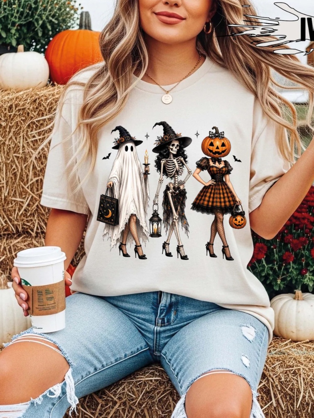 Off White Halloween Trio Graphic Tee